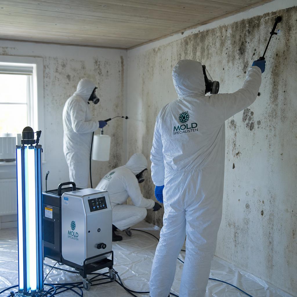 Professionel skimmelsanering i en bolig